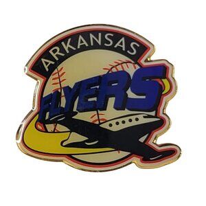 Vintage Baseball Team Trading Pin Arkansas Flyers Marion AR